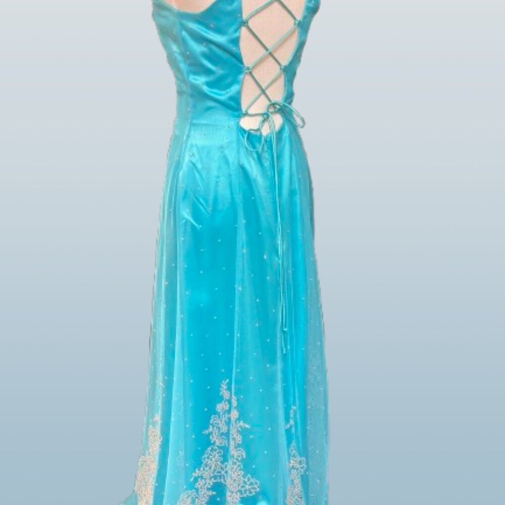 Morgan & Co. Prom Dress- long Blue Dress size 11-12